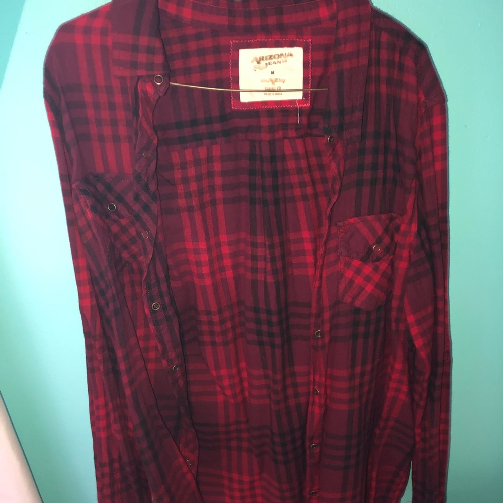 Button down lightweight flannel